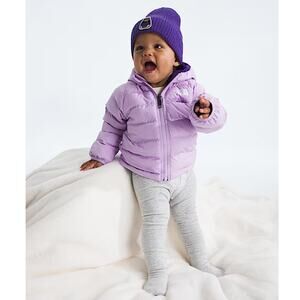 New The North Face Baby Lite Lilac Reversible Perrito Hooded Jacket Size 3-6M
